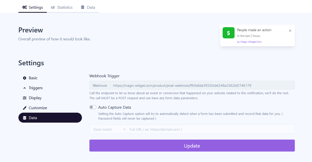 Conversions Counter Data